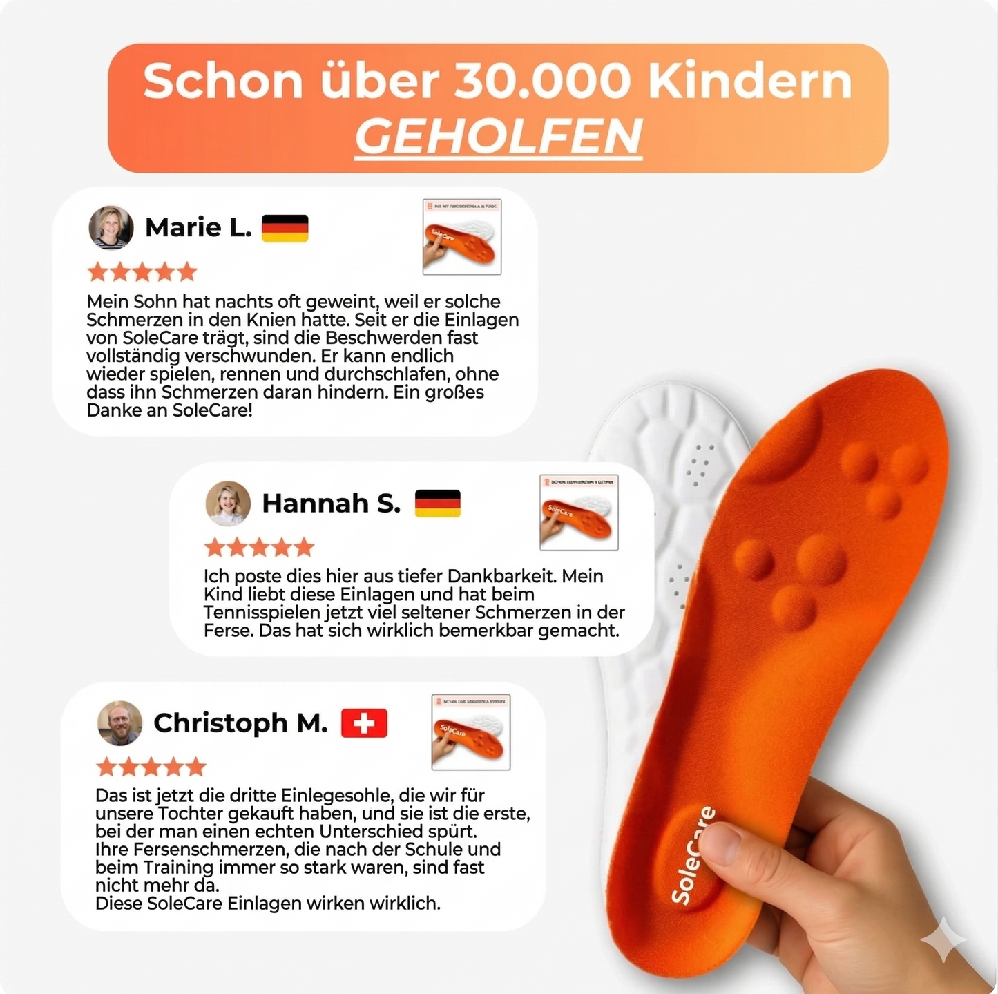SoleCare - Einlegesohlen für Kinder